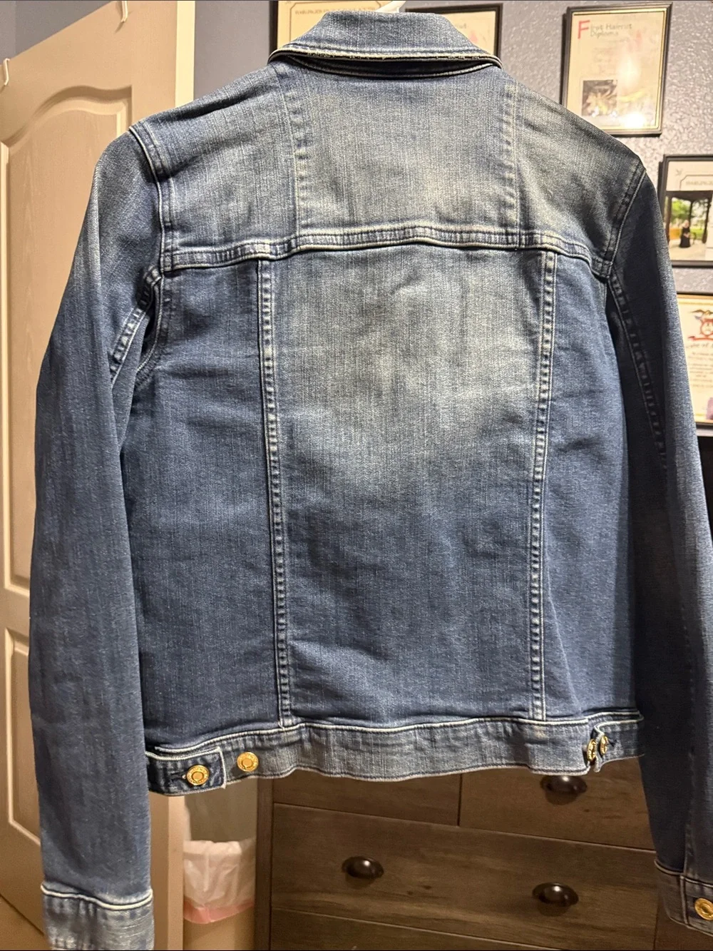 Michael Kors Medium Blue Denim Trucker Jacket